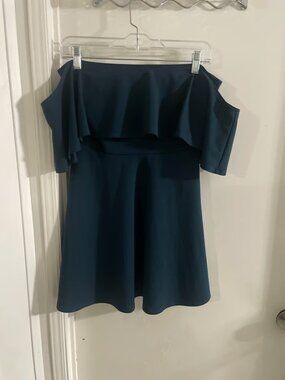 Turquoise off the shoulder dress